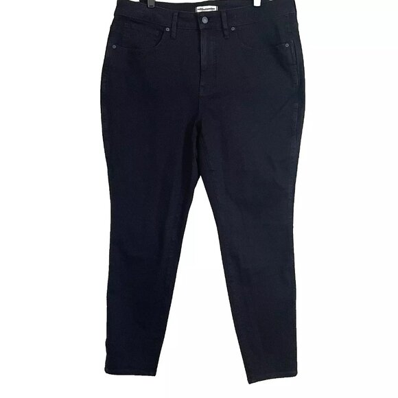 Madewell Plus High-Rise Skinny Jeans in True Black Size 18W Stretch Denim - Picture 2 of 11